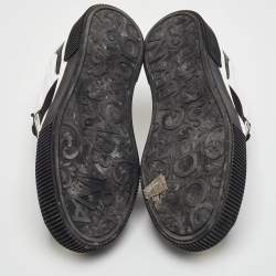 Pre Owned حذاء رياضي دولتشي أند غابانا ميامي جلد و نايلون أسود و أبيض منخفض من أعلى مقاس 42.5