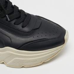 مملوكة مسبقًا حذاء رياضي دولتشي أند غابانا جلد أسود داي ماستر بأربطة مقاس 40.5