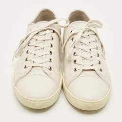 Pre Owned Dolce & Gabbana Size 45 White Leather Low Top Sneakers