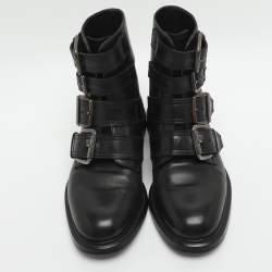 مملوكة مسبقًا Dolce & Gabbana Michelangelo Size 39 Black Leather Ankle Length Boots