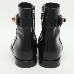Pre Owned Dolce & Gabbana Giotto Size 39 Black Leather Ankle Length Boots