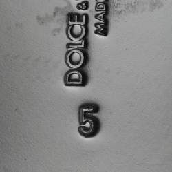 Pre Owned Dolce & Gabbana Giotto Size 39 Black Leather Ankle Length Boots