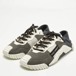 Pre Owned حذاء رياضي دولتشي أند غابانا إن إس 1 جلد وشبك وشمواه ربط متعدد الألوان مقاس 46