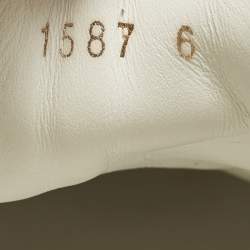 Pre Owned حذاء رياضي دولتشي أند غابانا منخفض من الأعلى بورتوفينو جلد أبيض مقاس 40