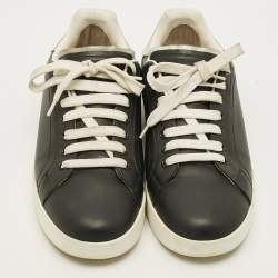 Pre Owned حذاء رياضي دولتشي أند غابانا منخفض رقبة أسود جلد بورتوفينو مقاس 40