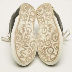 Pre Owned حذاء رياضي دولتشي أند غابانا منخفض رقبة أسود جلد بورتوفينو مقاس 40