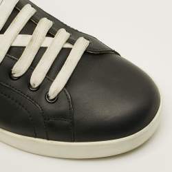 Pre Owned حذاء رياضي دولتشي أند غابانا منخفض رقبة أسود جلد بورتوفينو مقاس 40