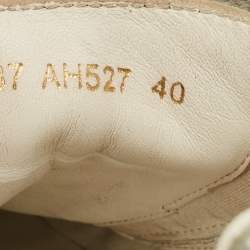 Pre Owned حذاء رياضي دولتشي أند غابانا منخفض رقبة أسود جلد بورتوفينو مقاس 40