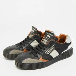 Pre Owned Dolce & Gabbana Miami Size 43 Multicolor Leather and Nylon Low Top Sneakers