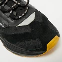 Pre Owned Dolce & Gabbana Daymaster Size 43 Two Tone Knit Fabric Leather Lace Up Sneakers