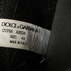 Pre Owned Dolce & Gabbana Daymaster Size 43 Two Tone Knit Fabric Leather Lace Up Sneakers