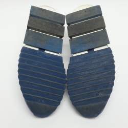 Pre Owned Dolce & Gabbana Sorrento Size 45 Blue Knit Fabric Slip On Sneakers