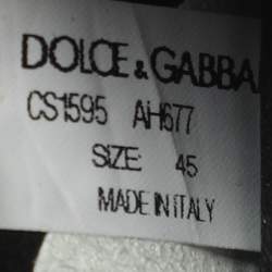 Pre Owned Dolce & Gabbana Sorrento Size 45 Blue Knit Fabric Slip On Sneakers