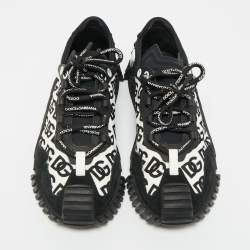 Pre Owned حذاء رياضي دولتشي أند غابانا منخفض العنق جلد ونايلون أخضر/أسود مقاس 41