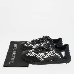 Pre Owned حذاء رياضي دولتشي أند غابانا منخفض العنق جلد ونايلون أخضر/أسود مقاس 41