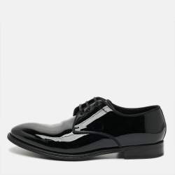 Pre Owned Dolce & Gabbana Size 41 Black Patent Leather Derby