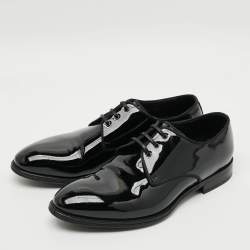 Pre Owned Dolce & Gabbana Size 41 Black Patent Leather Derby