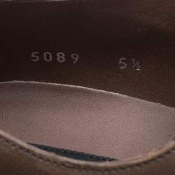 مملوكة مسبقًا حذاء أوكسفورد دولتشي أند غابانا بروغ جلد بني مقاس 39.5