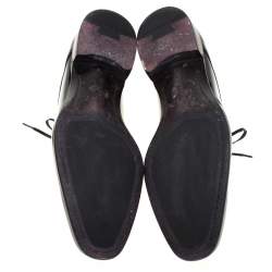 Pre Owned حذاء أوكسفورد دولتشي أند غابانا ديربي جلد لامع أسود مقاس 43