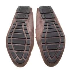 Pre Owned لوفرز دولتشي آند غابانا سويدي أنتيك بني سليب أون مقاس 44