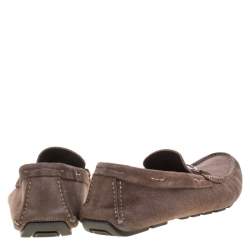 Pre Owned لوفرز دولتشي آند غابانا سويدي أنتيك بني سليب أون مقاس 44