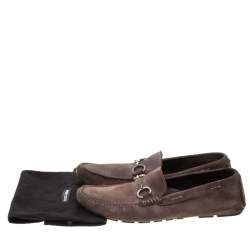 Pre Owned لوفرز دولتشي آند غابانا سويدي أنتيك بني سليب أون مقاس 44