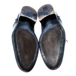 Pre Owned  حذاء أوكسفورد دولتشي أند غابانا برباط جلد أسود مقاس 43