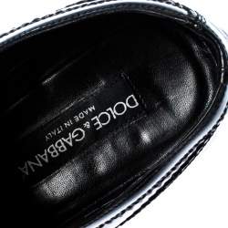 Pre Owned  حذاء أوكسفورد دولتشي أند غابانا برباط جلد أسود مقاس 43