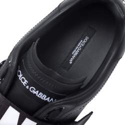 مملوكة مسبقًا حذاء رياضي دولتشي آند غابانا بورتو فينو جلد أسود مقاس 45