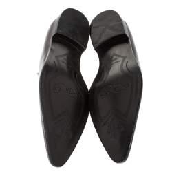 مملوكة مسبقًا Dolce & Gabbana Metallic Two Tone Leather Slip On Loafers Size 44.5