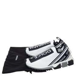 Pre Owned  حذاء رياضي دولتشي أند غابانا "سورينتو" سليب أون شعار الماركة قماش مرن أسود و أبيض مقاس 40