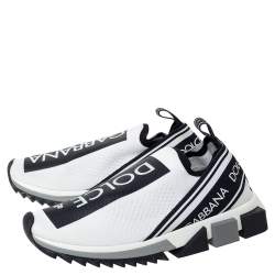 Pre Owned  حذاء رياضي دولتشي أند غابانا "سورينتو" سليب أون شعار الماركة قماش مرن أسود و أبيض مقاس 40