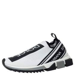 Pre Owned  حذاء رياضي دولتشي أند غابانا "سورينتو" سليب أون شعار الماركة قماش مرن أسود و أبيض مقاس 40