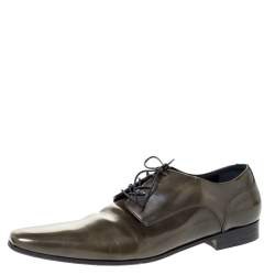 Dolce & Gabbana Olive Green Leather Oxfords Size 43