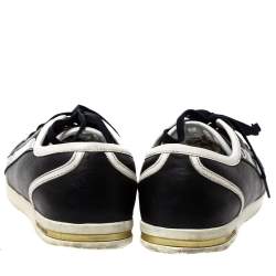 Dolce & Gabbana Black Leather Low Top Sneakers Size 44