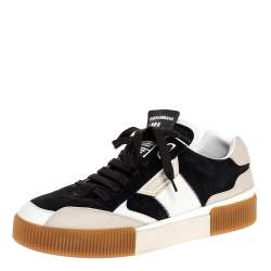 Pre Owned Dolce & Gabbana Multicolor Leather And Suede Miami Low Top Sneakers Size 44