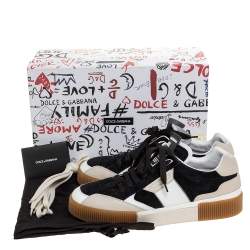 Pre Owned Dolce & Gabbana Multicolor Leather And Suede Miami Low Top Sneakers Size 44