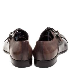 Dolce & Gabbana 2 Tone Leather Lace Up And Buckle Strap Oxford Size 45