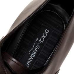 Dolce & Gabbana 2 Tone Leather Lace Up And Buckle Strap Oxford Size 45