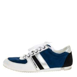 Dolce & Gabbana Multicolor Leather and Suede Low Top Sneakers Size 41.5