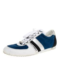 Dolce & Gabbana Multicolor Leather and Suede Low Top Sneakers Size 41.5