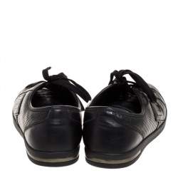 Pre Owned Dolce & Gabbana Black Leather Low Top Sneakers Size 41