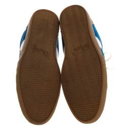 Dolce & Gabbana Blue/Grey Suede "Butterfly" Low Top Sneakers Size 45