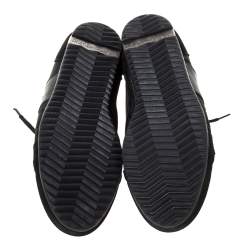 Pre Owned حذاء رياضي دولتشي أند غابانا منخفض من أعلى أربطة سويدي ونايلون أسود مقاس 42