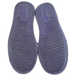 Pre Owned Dolce & Gabbana Blue/Pink Floral Print Leather High Top Sneakers Size 39.5