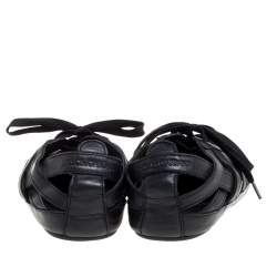 مملوكة مسبقًا حذاء رياضي دولتسي ند غابانا تفريغات جلد أسود مقاس 43