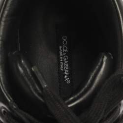 مملوكة مسبقًا Dolce & Gabbana Black Leather High Top Sneakers Size 41