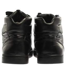 مملوكة مسبقًا Dolce & Gabbana Black Leather High Top Sneakers Size 41