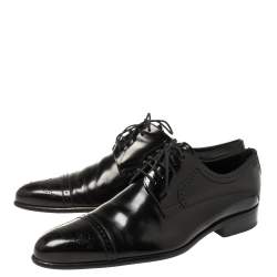 Pre Owned Dolce & Gabbana Black Leather Brogue Derby Size 42