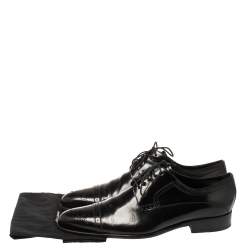 Pre Owned Dolce & Gabbana Black Leather Brogue Derby Size 42